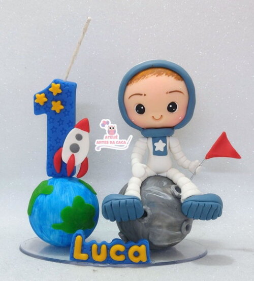 Topo de Bolo Astronauta Baby