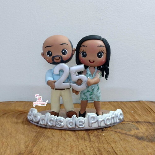 Topo de Bolo Bodas de Prata