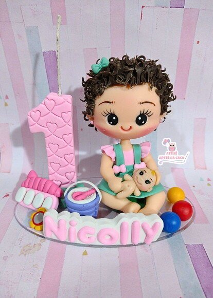 Topo de Bolo Brinquedos Menina