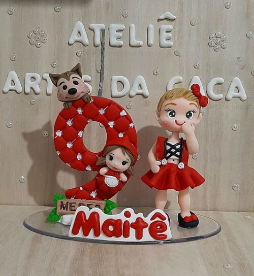 Topo de bolo Chapeuzinho Vermelho