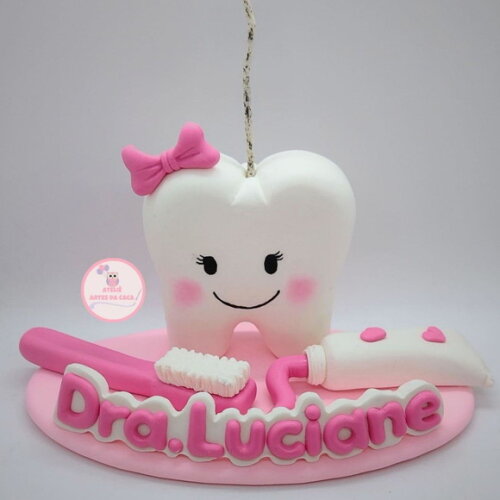 Topo de Bolo Dentista
