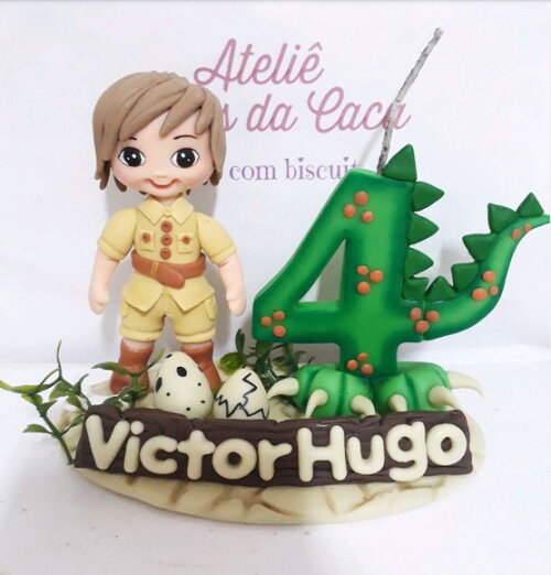 Topo de Bolo Dinossauro