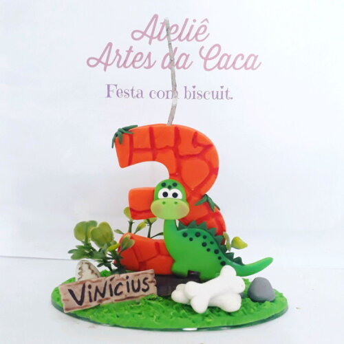 Topo de Bolo Dinossauro