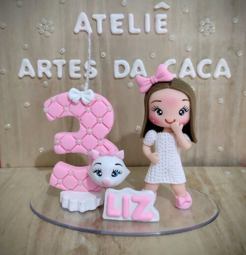 Topo de bolo Gatinha Marie