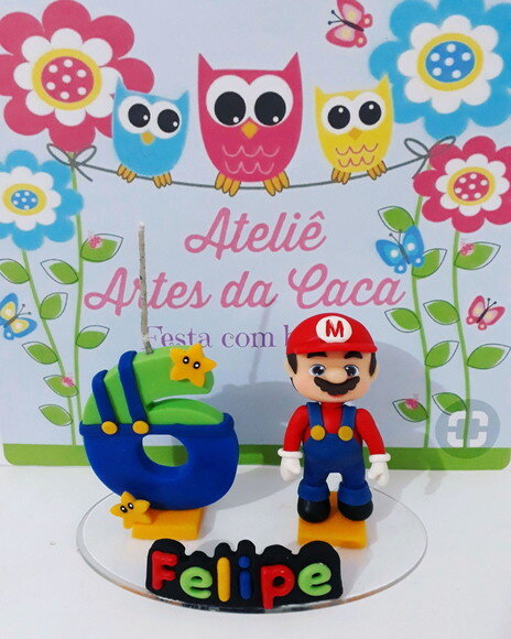 Topo de Bolo Mario