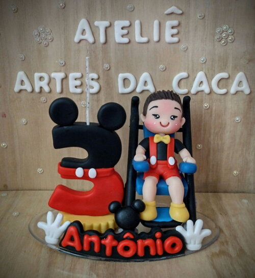 Topo de bolo ratinho Personalizado especial
