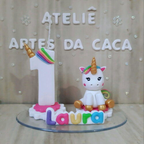 Topo de bolo unicornio Baby