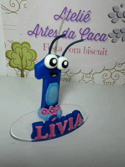 Vela em biscuit Bob