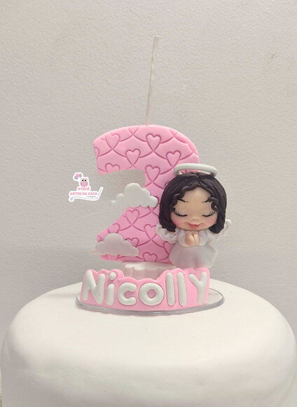 Vela em Biscuit para Batizado