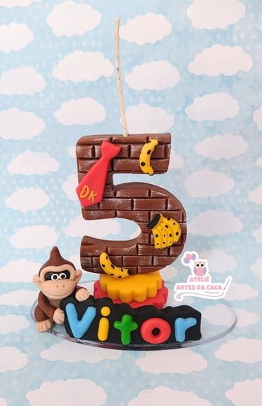 Vela Jogo do Vídeo Game Macaquinho