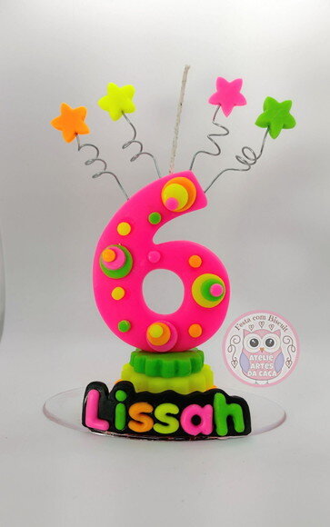 Vela Neon Rosa.