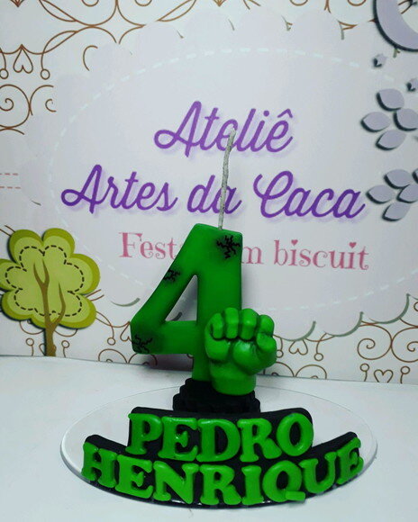 Vela personalizada Heroi esmaga