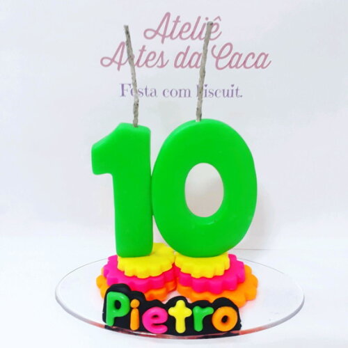 Vela personalizada neon.