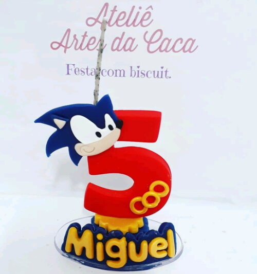 Vela Temática Ouriço Azul