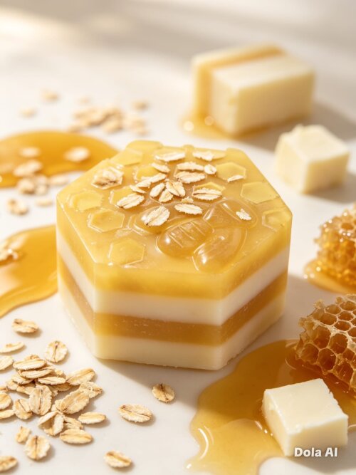 SABONETE GLICERINADO ARTESANAL DE AVEIA E MEL PURO 75G