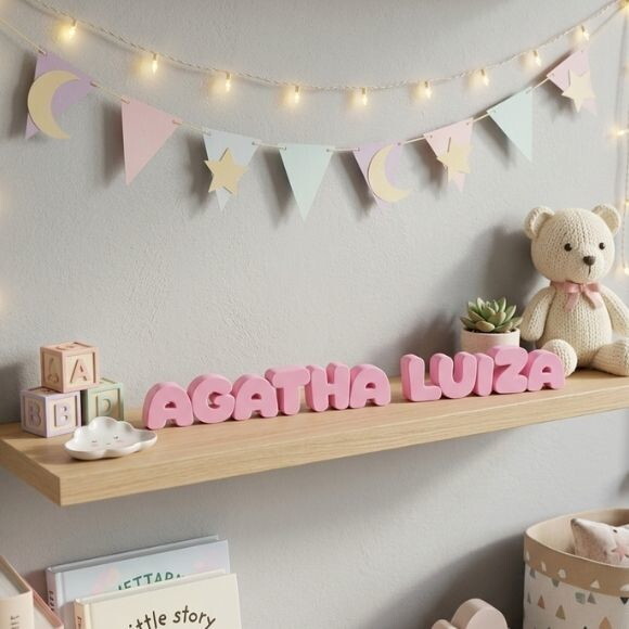 Nome Personalizado Letreiro Decorativo