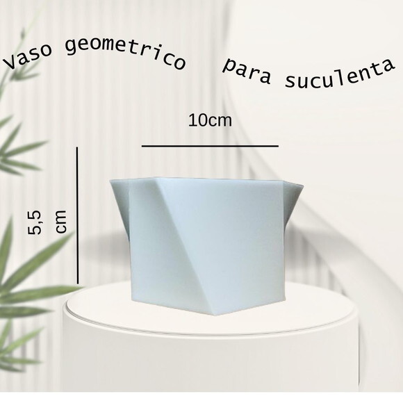 Vaso Geometrico para Suculentas Feito em Impressão 3d