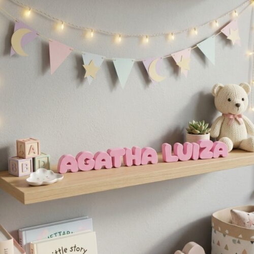Nome Personalizado Letreiro Decorativo