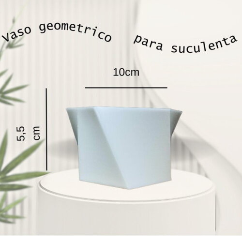 Vaso Geometrico para Suculentas Feito em Impressão 3d