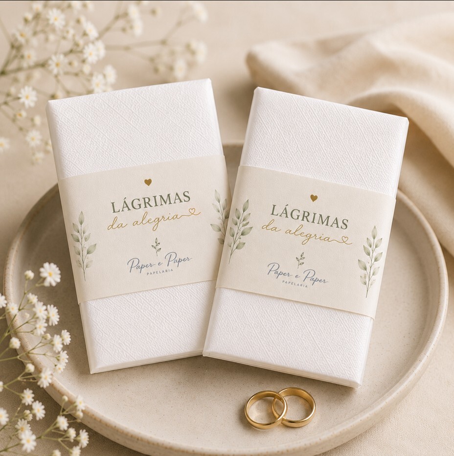 Lágrimas de Alegria Personalizada para Casamento | Kit 100 Unida