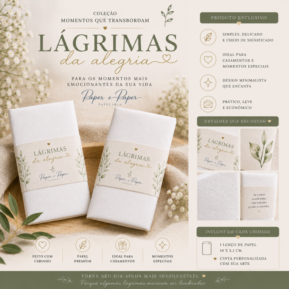 Lágrimas de Alegria Personalizada para Casamento | Kit 150 Unida