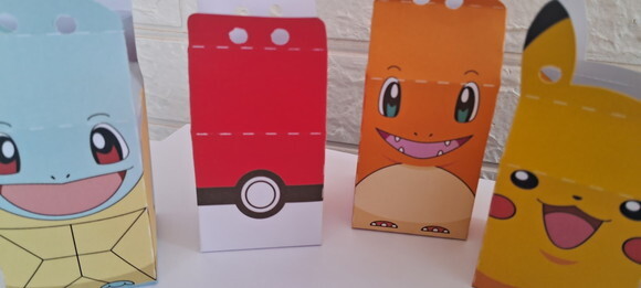 10 Caixas Milk Pokemon Lembrancinha Aniversário Festa