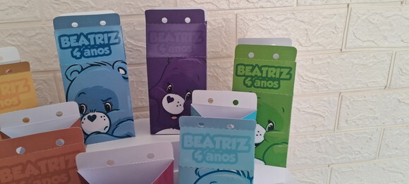 10 Caixas Milk Ursinhos Carinhosos Lembrancinhas Kit Festa