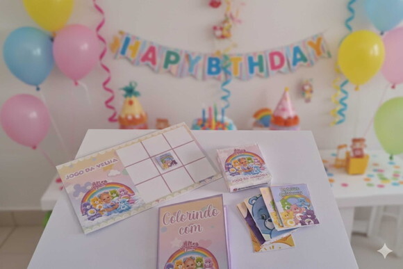 10 Lembrancinha Aniversário Ursinhos Carinhosos Kit Diversão