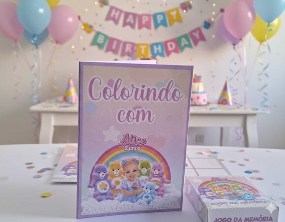 10 Lembrancinha Aniversário Ursinhos Carinhosos Kit Diversão