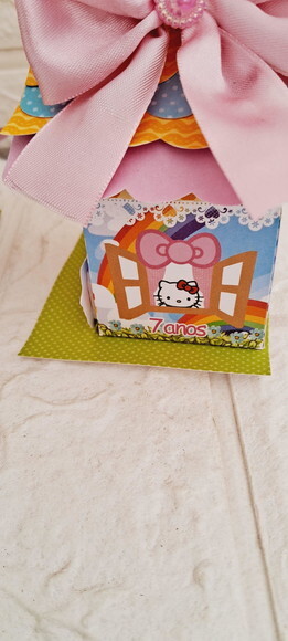10 Lembrancinhas Aniversário Festa Hello Kitty Caixa Casinha