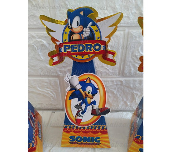 10 Lembrancinhas de Aniversário Sonic Caixinhas Festa