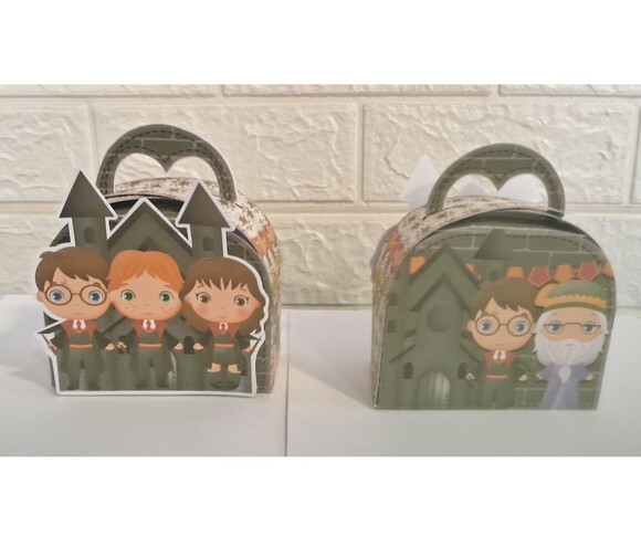 10 Lembrancinhas Harry Potter Caixa Mala Aniversário Festa