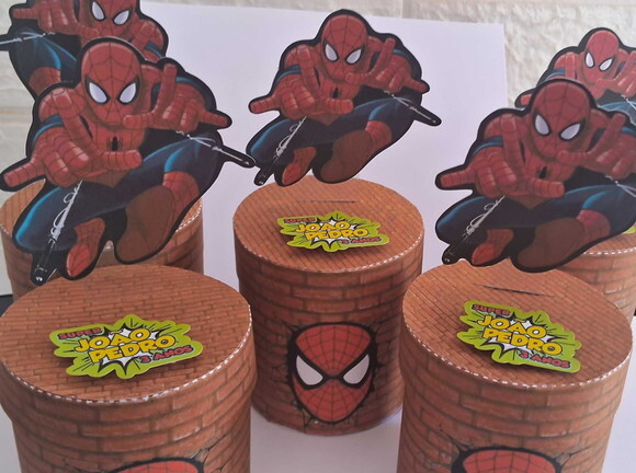 10 Lembrancinhas Homem Aranha Caixinhas Aniversário Festa