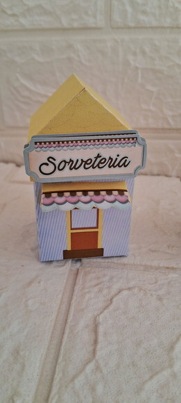 10 Lembrancinhas Personalizada Sorveteria Casinha de Sorvete