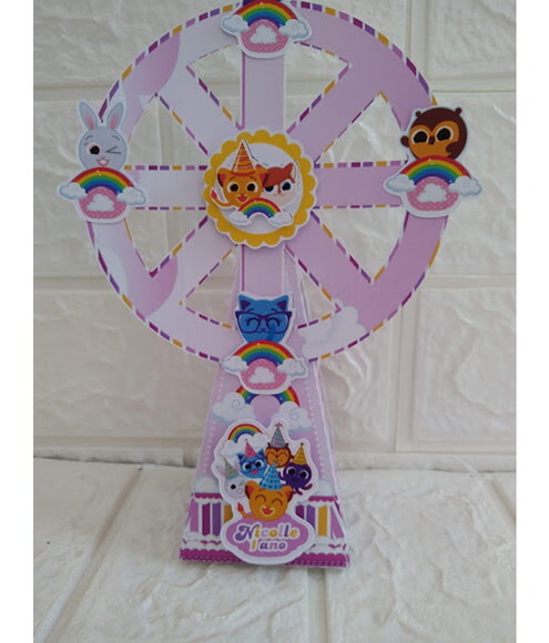 10 Lembrancinhas Roda Gigante Bolofofo Kit Festa Aniversário