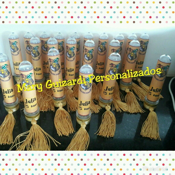 10 Tubetes do Harry Potter Lembrancinha Personalizada Luxo