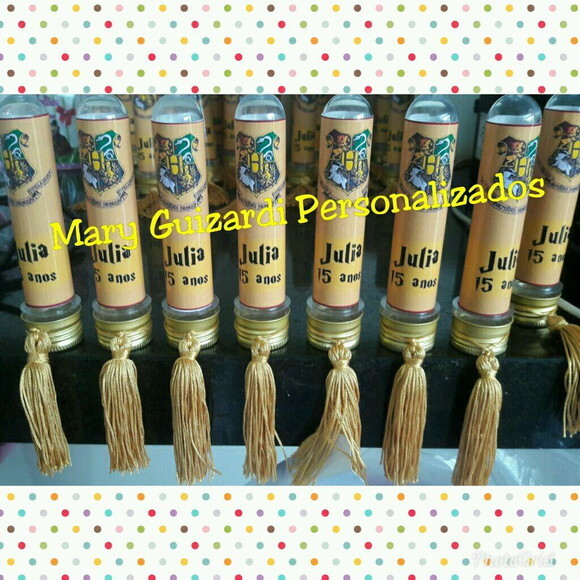 10 Tubetes do Harry Potter Lembrancinha Personalizada Luxo