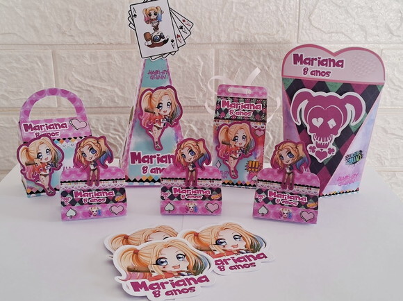 110 Itens Lembrancinhas Personalizadas Arlequina Caixinhas