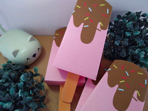15 Lembrancinha Sorveteria Caixa Picolé Sorvete Aniversário