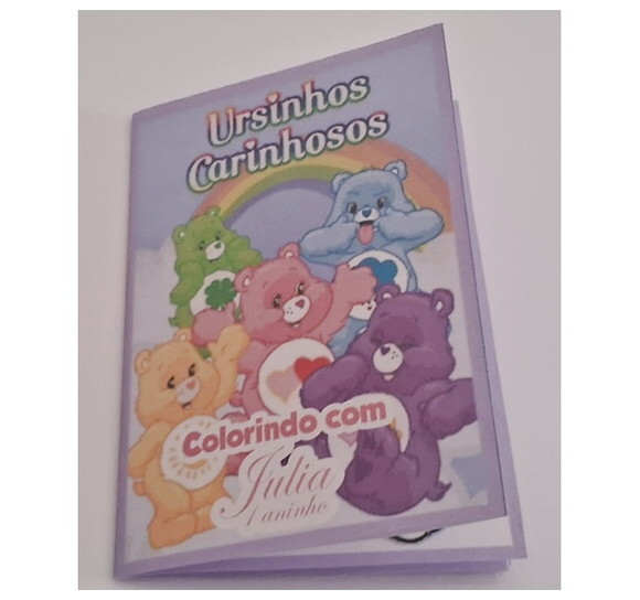 15 Lembrancinha Ursinhos Carinhosos Mini Livrinho de Colorir