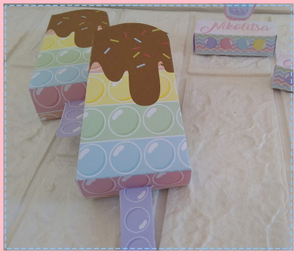 15 Lembrancinha Sorveteria Pop It Figet Toys Caixinhas Festa