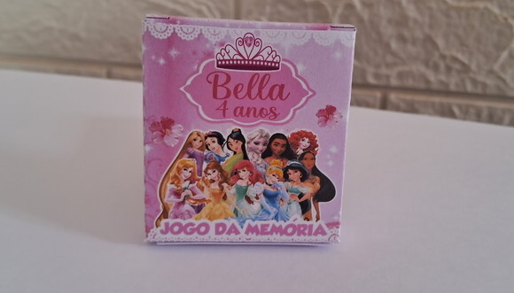 15 Lembrancinhas Aniversário Joguinho da Memória Princesas