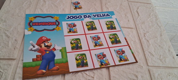 15 Lembrancinhas Jogo da Velha Super Mario Festa Aniversário