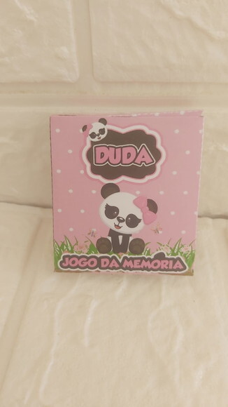 15 Ursinho Panda Lembrancinha Jogo da Memória Aniversário