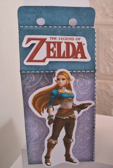 20 Lembrancinha Aniversário Kit Festa Caixinhas Zelda Azul