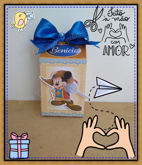 20 Lembrancinha de Aniversário Mickey e os Três Mosqueteiros