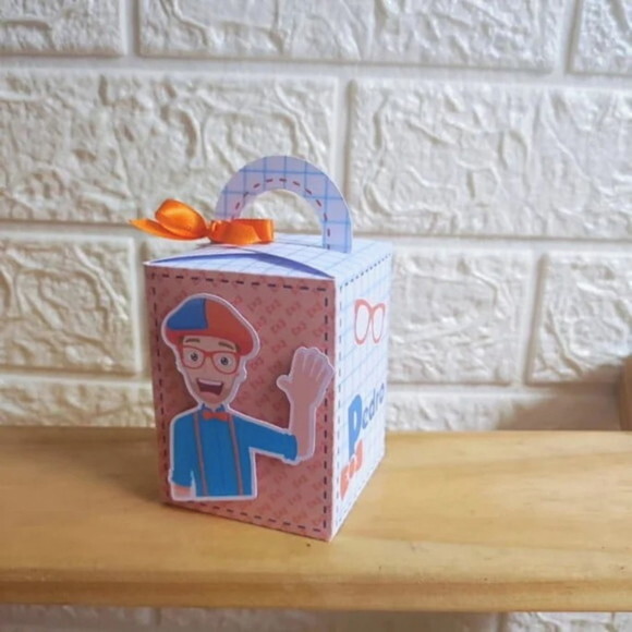 20 Lembrancinhas Aniversário Blippi Personalizadas Caixinha