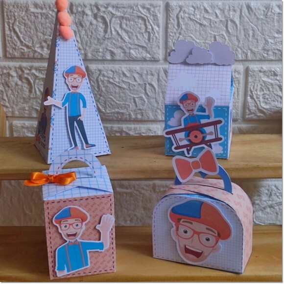 20 Lembrancinhas Aniversário Blippi Personalizadas Caixinha