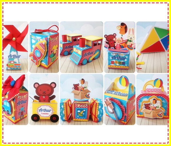 30 Lembrancinhas Brinquedos Ursinhos Caixinhas Aniversário