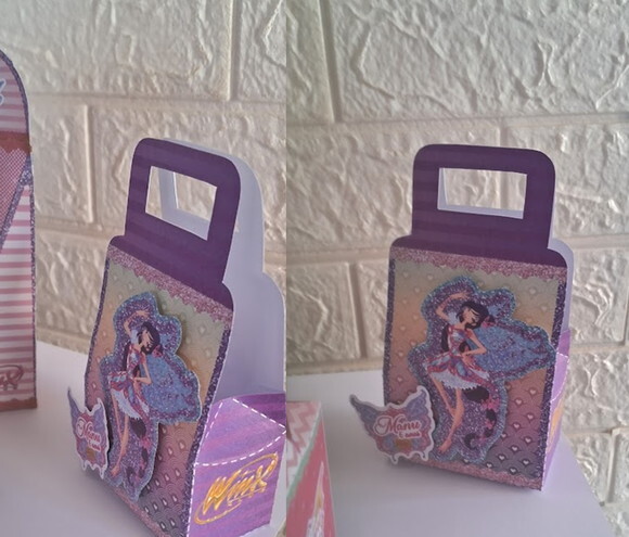30 Lembrancinhas Winx Aniversário Kit Festa Caixinhas Winx